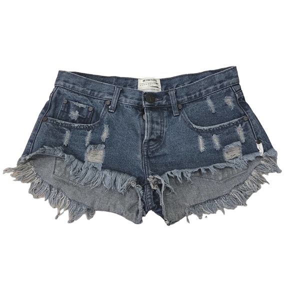 One Teaspoon Pants - One Teaspoon for Free People Shorts Womens Size 27 Cutoff Distressed Low Rise